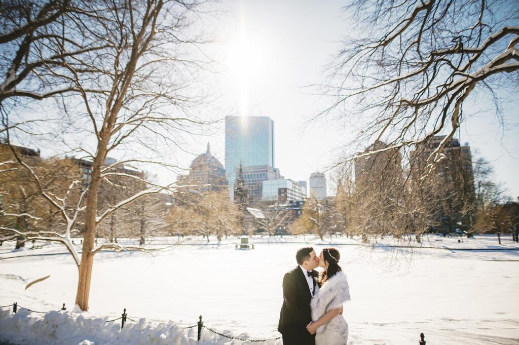 Bride and Groom Boston Park Plaza wedding